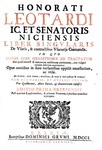 Usura e prestiti: Leotardus - Liber singularis de usuris et contractibus usurariis - Brixiae 1701