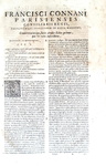 Umanesimo giuridico: Francois Connan - Commentariorum juris civilis libri X - Neapoli 1724