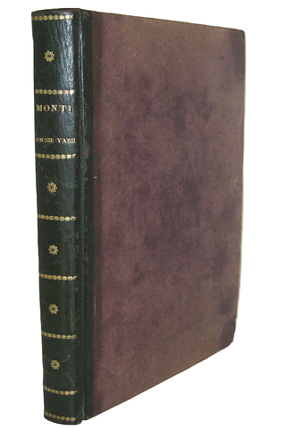 Vincenzo Monti - Raccoolta di componimenti poetici e teatrali - 1801/16 (nove rare prime edizioni)