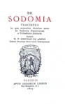 Ludovico Maria Sinistrari - De sodomia tractatus - Paris 1879 (rarissima prima edizione autonoma)