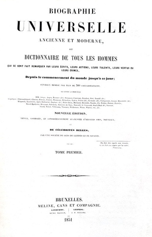 Dizionario biografico: Biographie universelle ancienne et moderne - 1851 (oltre 11.000 pagine)