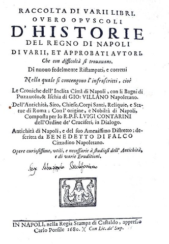 Miscellanea di storia napoletana: Raccolta di varii libri d'historie del regno di Napoli - 1678/80