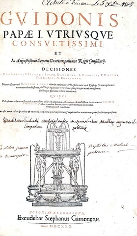 Guy Pape - Decisiones Grationopolitanae - Coloniae Allobrogum 1630 (edizione in folio)