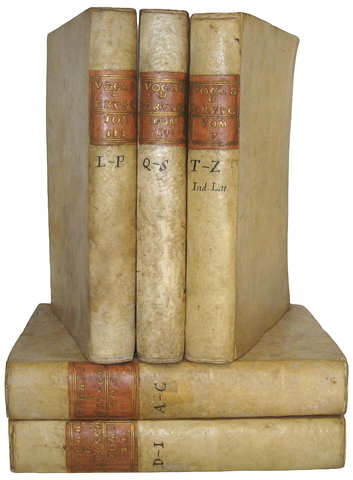 Vocabolario degli Accademici della Crusca - Venezia, presso Francesco Pitteri 1763 (legatura coeva)