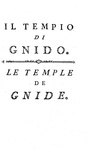 Montesquieu - Il Tempio di Gnido tradotto da Carlo Vespasiano - Parigi, presso Prault 1767