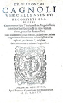 Gerolamo Cagnolo - Commentaria in titulum Digestis de regulis iuris - Colonia 1585 (bella legatura)