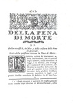 L'Illuminismo in Italia: Paolo Vergani - Della pena di morte - 1779 (seconda edizione aumentata)