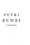 Pietro Bembo - Rime corrette, illustrate e accresciute - Bergamo, Pietro Lancellotti, 1745 Pietro Bembo - Rime corrette, illustrate e accresciute - Bergamo, Pietro Lancellotti, 1745