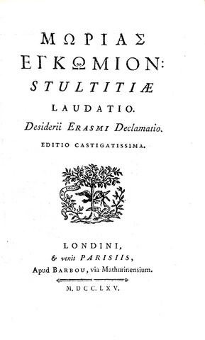 L'Elogio della follia di Erasmo: Moriae enkomion: stultitiae laudatio - 1765 (bellissima legatura) L'Elogio della follia di Erasmo: Moriae enkomion: stultitiae laudatio - 1765 (bellissima legatura)