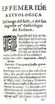 Lunario seicentesco: Nicolas Caussin - Effemeride astrologica et historica opera curiosissima - 1652