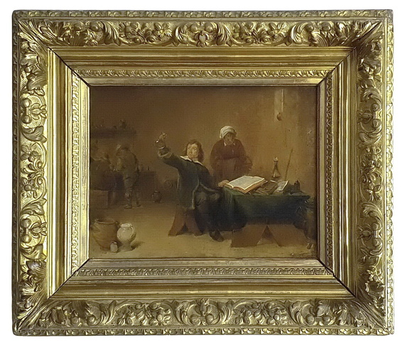 David Teniers il Giovane - L'alchimista e i suoi libri - fine del XVIII secolo (olio su tavola)