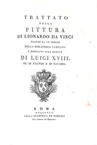 Leonardo da Vinci - Trattato della pittura tratto da un codice inedito - Roma 1817 (con 23 tavole)