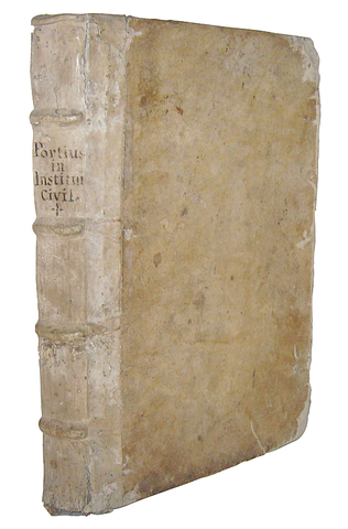 Diritto comune: Cristoforo Porzio - In tres priores Institutionum libros commentarii - Venezia 1591