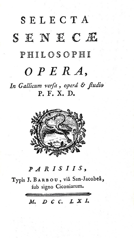 Lucio Anneo Seneca - Selecta opera (De brevitate vitae, Epistolae ad Lucilium, ecc.) - Barbou 1761 Lucio Anneo Seneca - Selecta opera (De brevitate vitae, Epistolae ad Lucilium, ecc.) - Barbou 1761