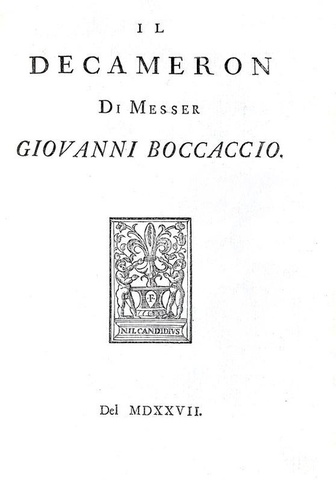 Giovanni Boccaccio - Il Decameron - Londra 1725 (magnifica ristampa della giuntina del 1527)