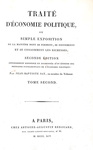 Un grande classico di economia: Jean Baptiste Say - Traite d'economie politique - A Paris 1814
