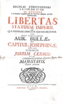 Sulla libert dell'Impero: Nicolaus Christoph Linker - Libertas statuum Imperii - Jena 1711