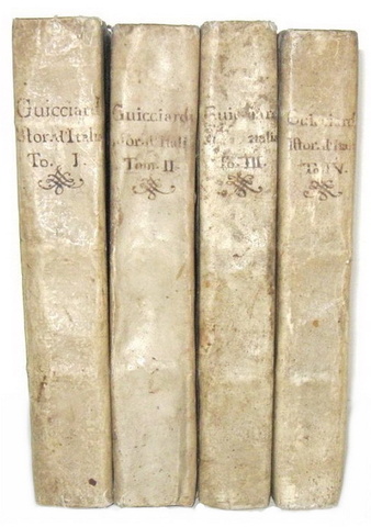 Francesco Guicciardini - Della istoria d'Italia libri XX - Firenze 1775 (quattro volumi)