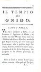 Montesquieu - Il Tempio di Gnido tradotto da Carlo Vespasiano - Parigi, presso Prault 1767