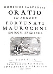 Lazzarini - Prova che Verona appartenne ai Cenomani - 1745 (autografo Leonardo Trissino)