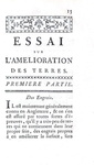 Agricoltura ed economia: Henry Pattullo - Essai sur l'ameliorations des terres - A Paris 1759 (raro)