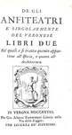 Scipione Maffei - Degli anfiteatri - Verona 1728 (rara prima edizione - con 15 belle tavole in rame)