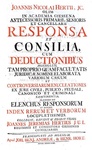 Diritto pubblico e feudale: Johann Nikolaus Hert - Responsa et consilia - Frankfurt 1729