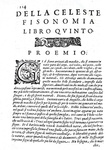 Giovanni Battista Della Porta - Della celeste fisonomia - 1616 (prima edizione italiana - figurato)