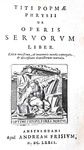 Le classici sociali nell'antica Roma: Lorenzo Pignoria - De servis - 1674 (con 16 bellissime tavole)