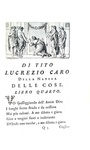 Lucrezio - Della natura delle cose tradotti da Alessandro Marchetti - 1754 (con decine di incisioni)