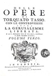 L'opera omnia di Torquato Tasso:  Gerusalemme liberata e opere varie - Venezia 1735-42 (12 volumi)