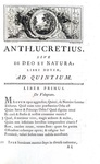 Polignac - Anti-Lucretius, sive de deo et natura - 1747 (prima edizione - con numerose incisioni)