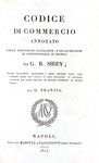 Codice di commercio annotato da Jean Baptiste Sirey - Napoli 1823 (prima edizione italiana)