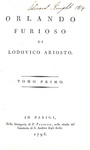 Ludovico Ariosto - Orlando furioso - Parigi 1795 (bellissima legatura - 92 splendide tavole in rame)