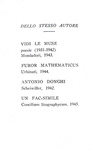 Leonardo Sinisgalli - Horror vacui - Roma, O.e.t. 1945 (rara e ricercata prima edizione)