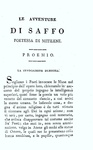 Alessandro Verri - Le avventure di Saffo, poetessa di Metilene - Roma 1809 (su carta azzurrina)