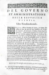 Francesco Sansovino - Del governo et amministratione di diversi regni et repubbliche - 1607