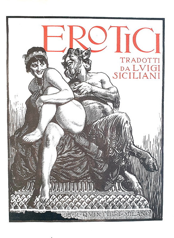 Erotici tradotti da Luigi Siciliani - Milano 1921 (figurato - legatura in rame sbalzato - es. 214)