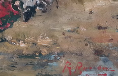 Raffaele Ragione - Dame in lettura al Parc Monceau - 1910 circa (olio su tela applicata a tavola) Raffaele Ragione - Dame in lettura al Parc Monceau - 1910 circa (olio su tela applicata a tavola)