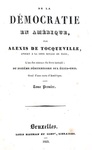 Alexis de Tocqueville - De la dmocratie en Amrique - 1835 (rara seconda edizione)