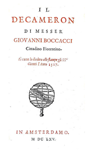 Una celebre edizione elzeviriana: Giovanni Boccaccio - Il Decameron - 1665 (rara prima emissione)