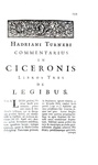 Cicerone -  De legibus libri tres - Cambridge 1727 (bella legatura coeva)