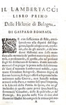 Gaspare Bombaci - Historie memorabili della città di Bologna - per Gio. Battista Ferroni - 1666