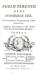 Le commedie di Terenzio: Terentius - Comoediae sex - 1753 (stupenda legatura, incisioni di Gravelot)