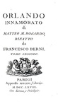 Un capolavoro quattrocentesco: Matteo M. Boiardo - Orlando innamorato - Parigi 1768 (bella legatura)
