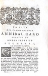 Un celebre epistolario cinquecentesco: Annibal Caro - Delle lettere familiari - Venezia 1756