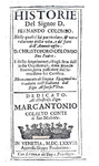 Fernando Colombo - Historie della vita di Cristoforo Colombo e della scoperta del Nuovo Mondo - 1678 Fernando Colombo - Historie della vita di Cristoforo Colombo e della scoperta del Nuovo Mondo - 1678