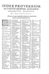 Erasmo da Rotterdam - Adagia quaecumque ad hanc diem exierunt - Firenze, Giunti 1575 (in folio)