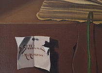 Realismo magico: Bruno Stobbione - Omaggio a van Eyck - 1988 (olio su tela - archiviato)