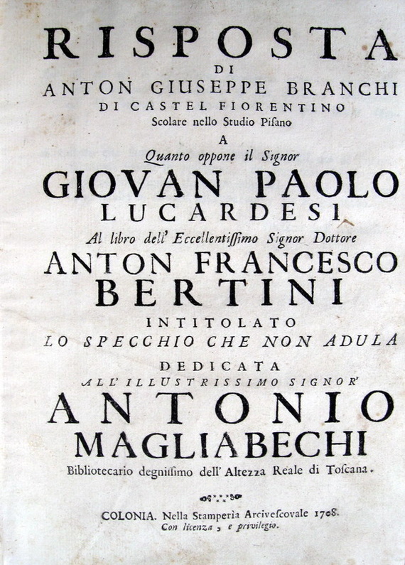Anton Francesco Bertini - La Giampaolaggine - 1708 (prima edizione)